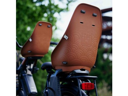 Urban Iki Detská sedačka na bicykel BIO s adaptérom zadná Haniwa Hnedá/Bincho Čierna