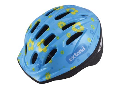 Prilba Extend LILLY kvetinková modrá S/M (51-54cm)