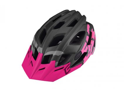 Prilba Extend FACTOR dark grey- rose pink M/L (58-61cm) matná