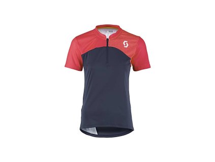 SCOTT dámsky Dres Trail Flow Q-Zip  farba blue night /teaberry pink (Veľkosť L)