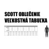tabulka velkosti scott oblecenie