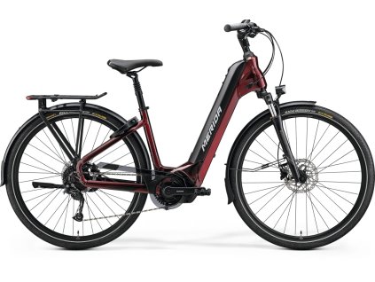 MERIDA eSPRESSO CITY 400 EQ burgundská červená(čierny) 2023 (Veľkosť M na výšku postavy 160 -177 cm)