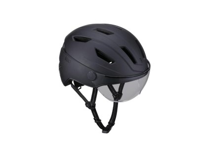 Prilba so sklopným zorníkom na E-bike BBB BHE-57 MOVE matná čierna (Veľkosť M (obvod hlavy 52-57 cm))