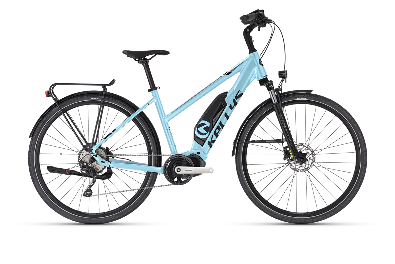 KELLYS E-Cristy 10 SH Sky Blue S 28" 630Wh Farba: Sky blue, Veľkosť: L
