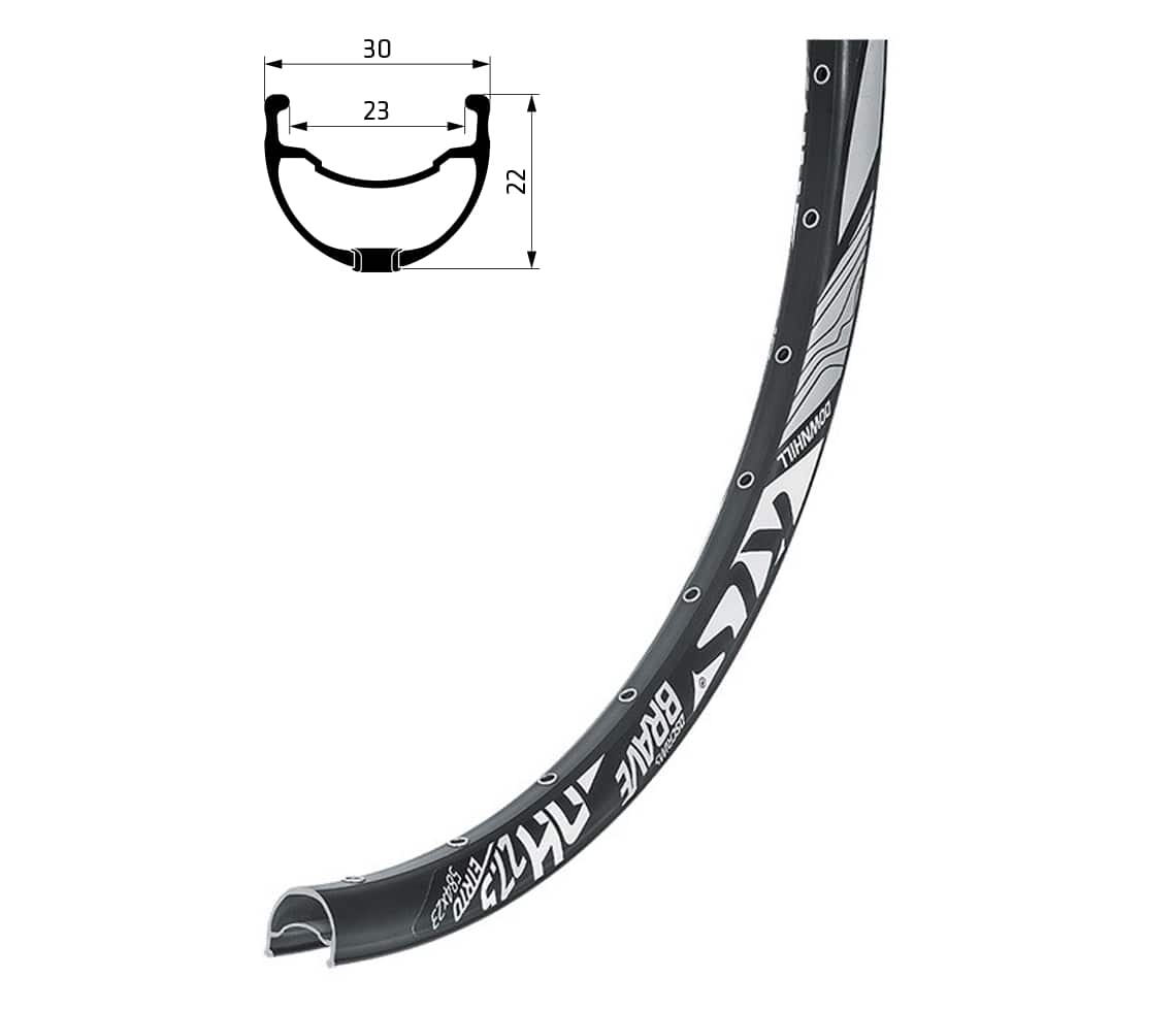 Ráfik KLS BRAVE DSC, 32H, 1 Nit, FV, 27,5" black Farba: Black