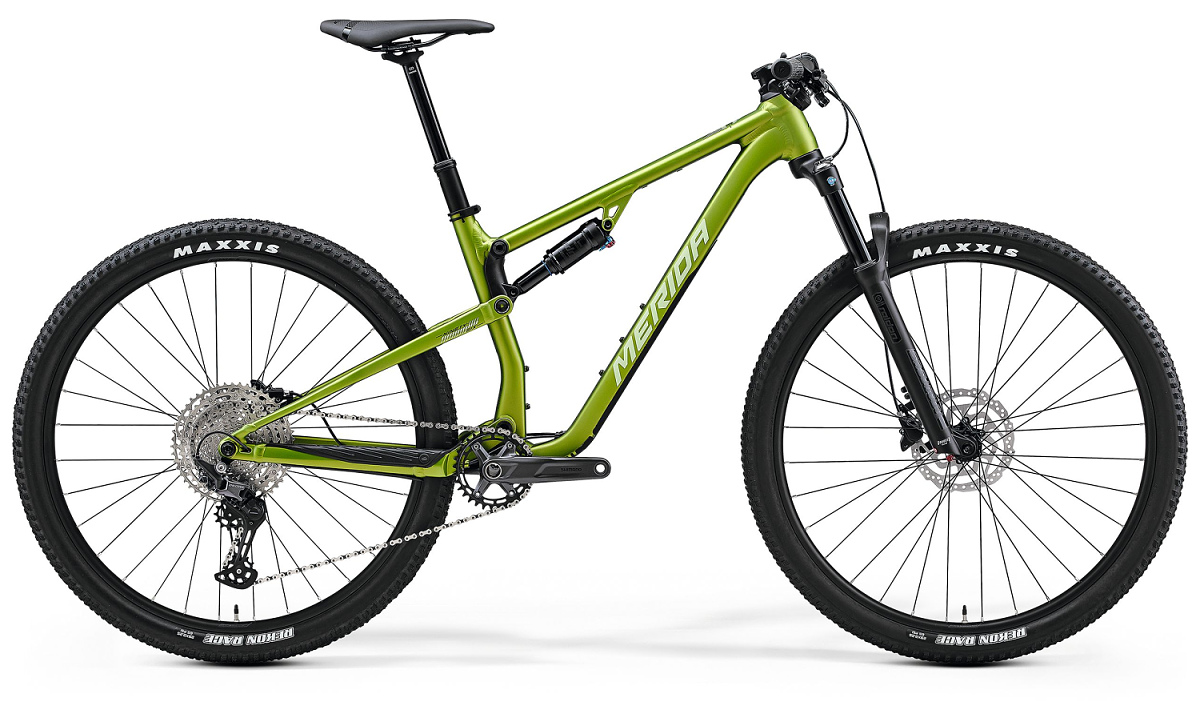 Celoodpružený horský bicykel MERIDA NINETY-SIX 400 matný zelený(strieborný) 2024 Veľkosť: M na výšku postavy 171-179 cm