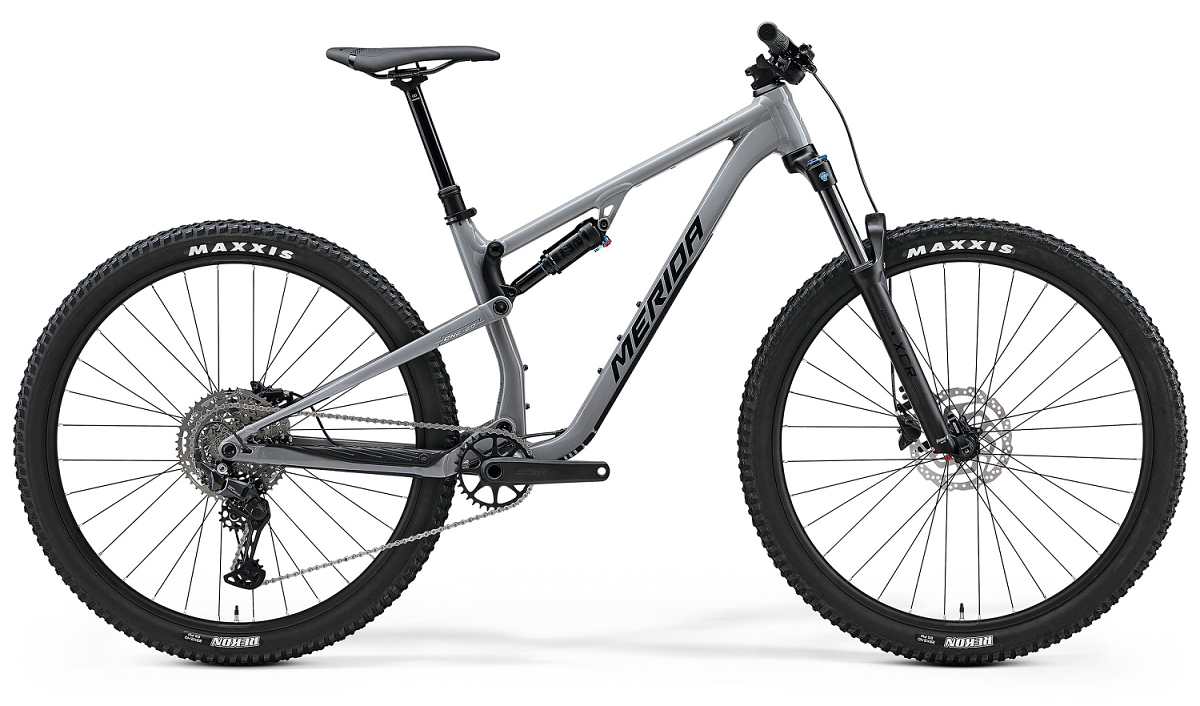 Celoodpružený horský bicykel MERIDA ONE-TWENTY 300 šedý(čierny/strieborný) 2024 Veľkosť rámu: L na výšku postavy 181-190 cm