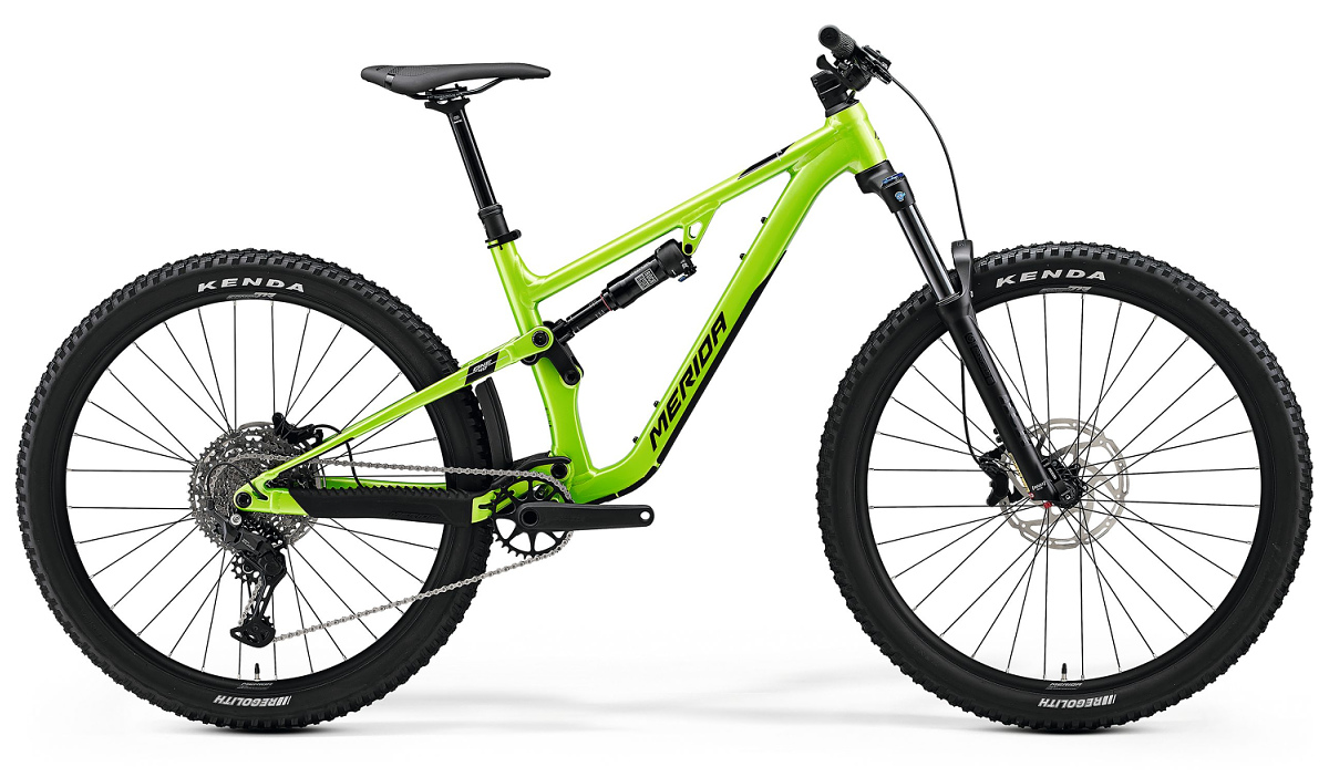 Celoodpružený horský bicykel MERIDA ONE-FORTY 400 zelená metalíza(čierny) 2024 Veľkosť: M na výšku postavy 167-183 cm