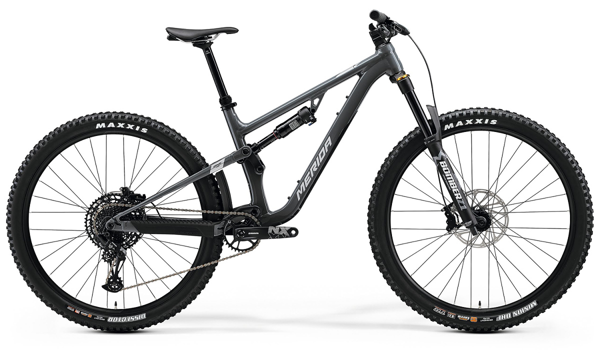 Celoodpružený horský bicykel MERIDA ONE-FORTY 700 šedý(strieborný) 2024 Veľkosť: L na výšku postavy 177-190 cm