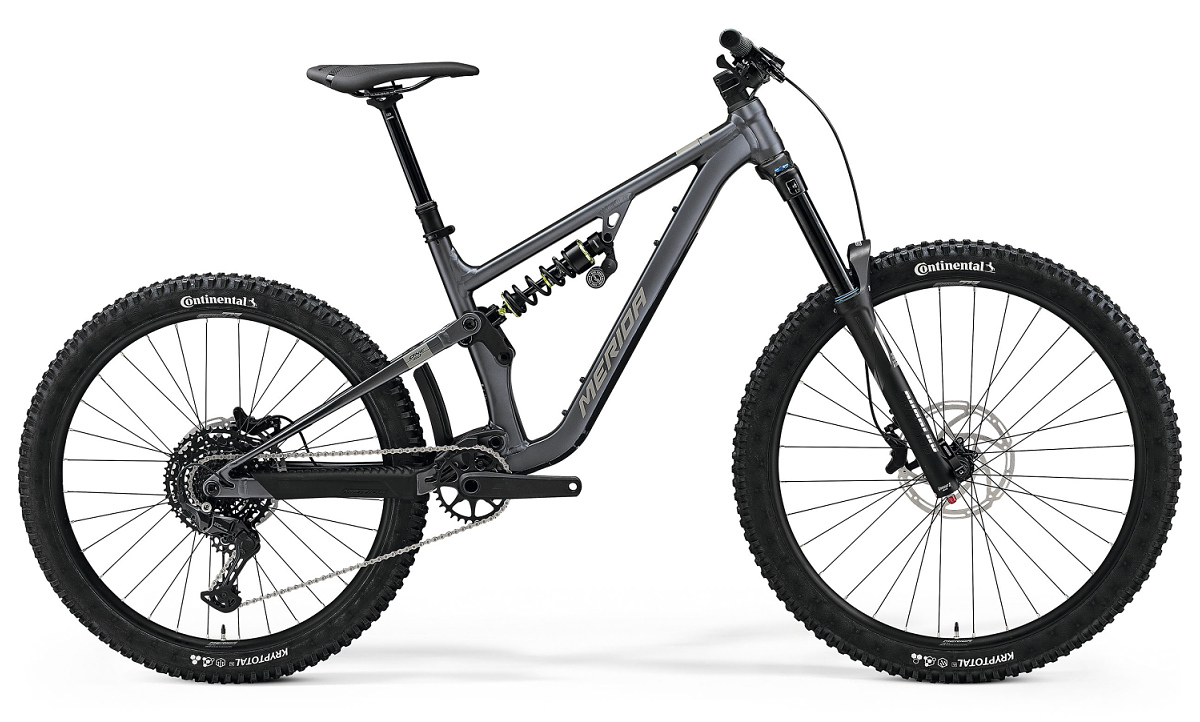 Celoodpružený horský bicykel MERIDA ONE-SIXTY FR 400 matný tmavostrieborný(šedý/čierny) 2024 Veľkosť: S na výšku postavy 155-164 cm MERIDA