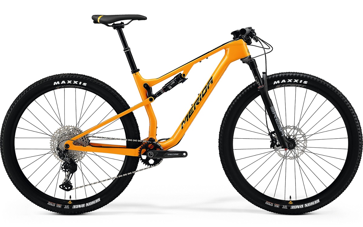 Celoodpružený horský bicykel MERIDA NINETY-SIX RC 5000 oranžový(čierny) 2023 Veľkosť: M na výšku postavy 167-183 cm