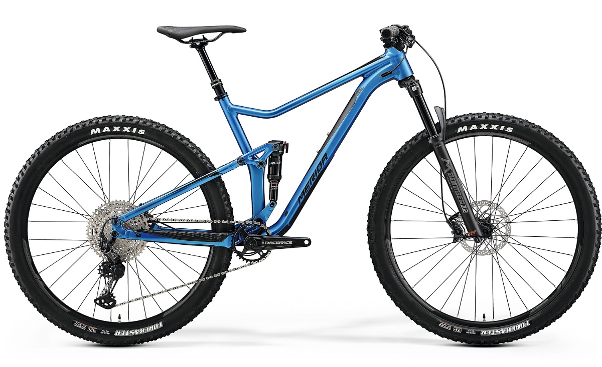 Celoodpružený horský bicykel Merida ONE-TWENTY 600 matný modrý(čierny) 2023 Veľkosť: S na výšku postavy menej ako 173 cm