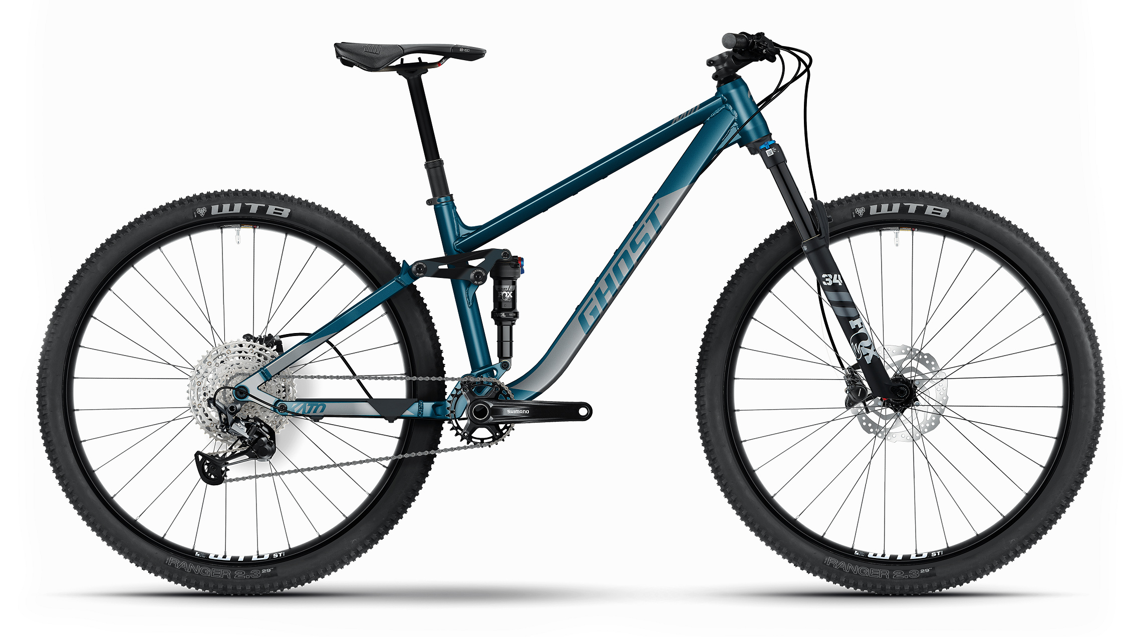 GHOST Kato FS Pro 29 Metallic Dirty Blue/Pearl Dark Grey Glossy Veľkosť rámu: L na výšku postavy 178-190 cm