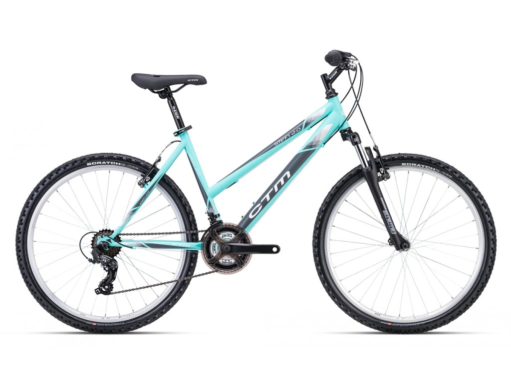 Dámsky horský bicykel CTM STEFI 2.0 P  matná tyrkysová/sivá Veľkosť: L na výšku postavy 165-180 cm