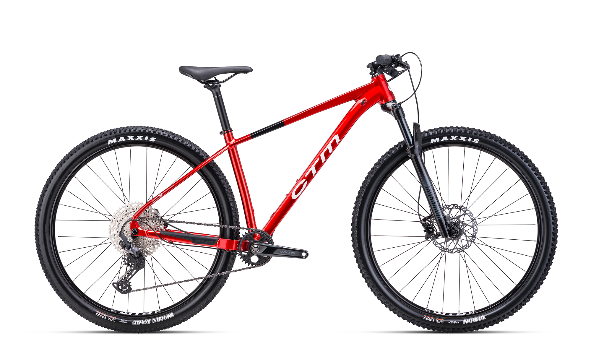 Horský bicykel CTM RASCAL 2.0 2025  metalická červená / čierna Veľkosť: L na výšku postavy 175 cm - 185 cm