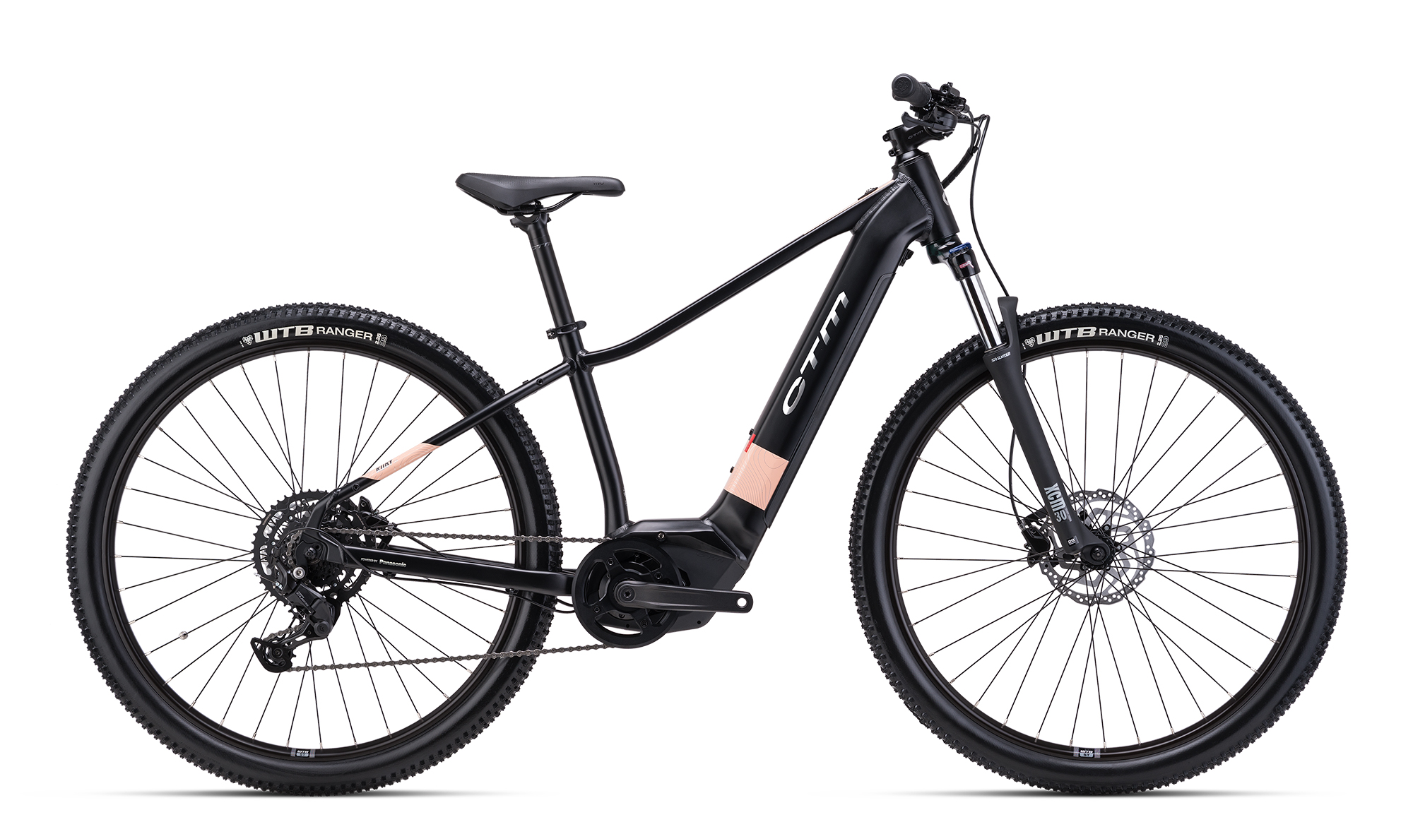 Dámsky horský elektrobicykel CTM RUBY GX 29 2025  matná čierna / lesklá staroružová Veľkosť: L na výšku postavy 170-190 cm
