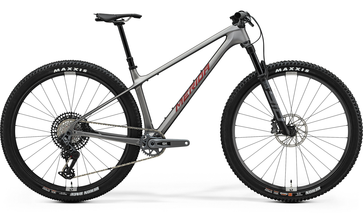 Horský bicykel MERIDA BIG.NINE TR 8000 2025  matný šedý(červený) Veľkosť rámu: L na výšku postavy 177-184 cm