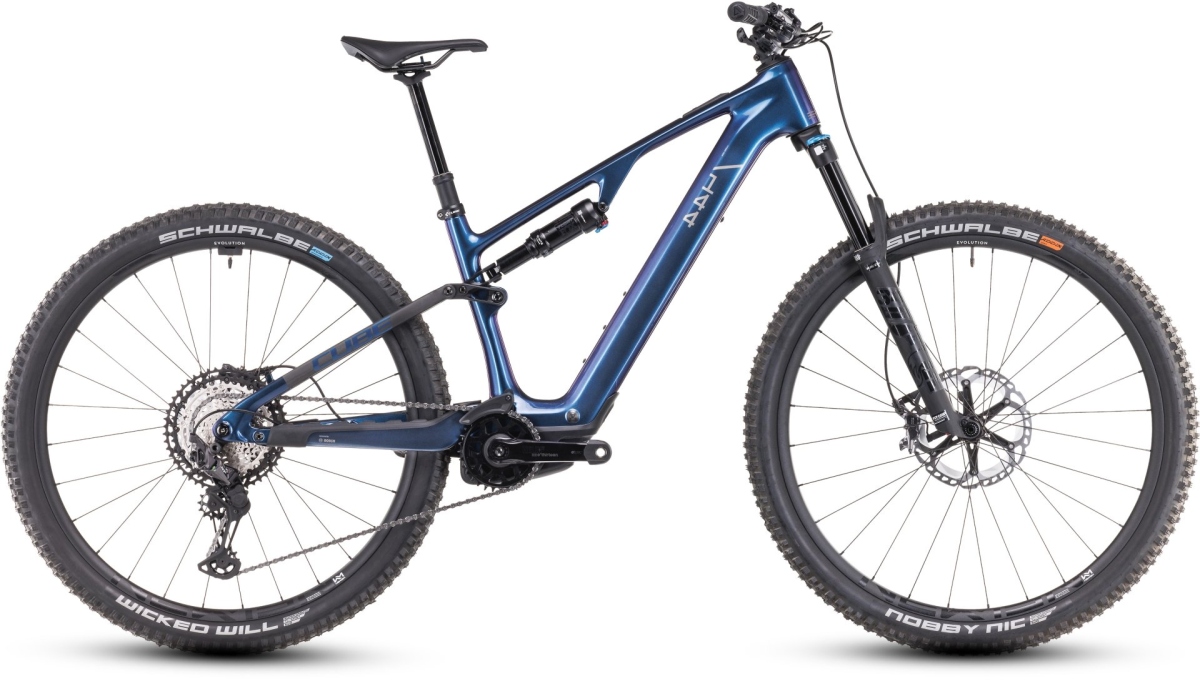 Celoodpružený horský elektrobicykel CUBE AMS Hybrid ONE44 C:68X SLX 400X 29  deepcobalt black 2025 Veľkosť rámu: M