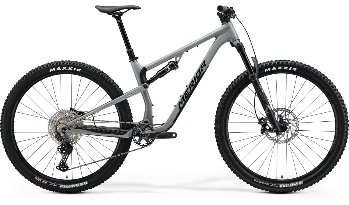 Celoodpružený horský bicykel MERIDA ONE-TWENTY 600 šedý(čierny) 2025 Veľkosť rámu: XL na výšku postavy 191-199 cm