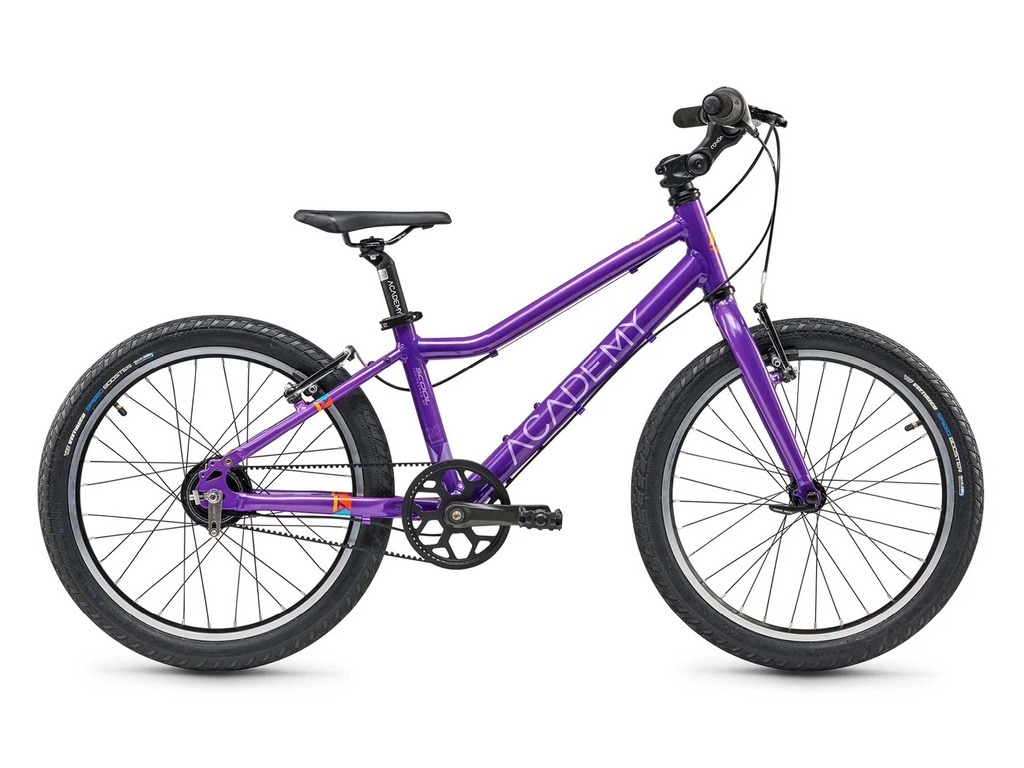 Detský bicykel ACADEMY Detský bicykel Grade 4 Belt 20" 2025  Fialová, Žltá/Modrá/Fialová