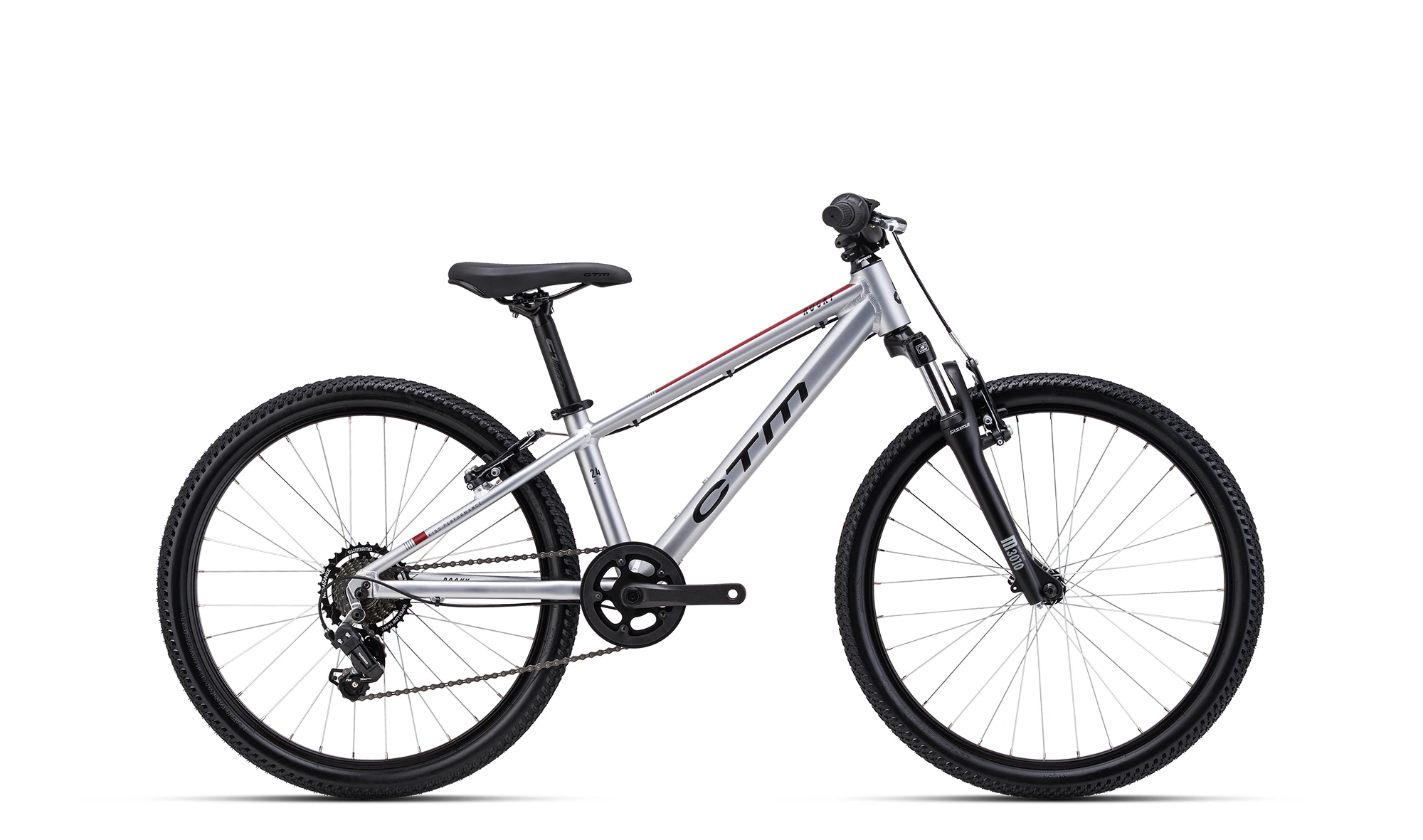 Detský bicykel CTM ROCKY 1.0 2026  matná strieborná Veľkosť rámu: 24" na výšku postavy 125-145 cm