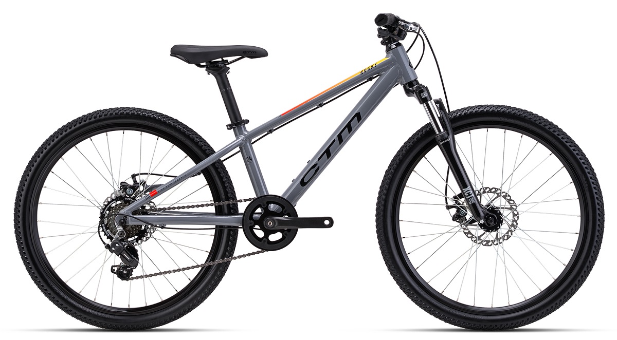 Detský bicykel CTM ROCKY 2.0 2026  šedá Veľkosť rámu: 24" na výšku postavy 125-145 cm