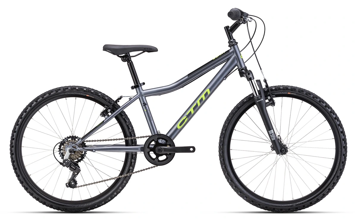 Detský bicykel CTM BERRY  - matná šedá 2026 Veľkosť: 24" na výšku postavy 125 - 140 cm