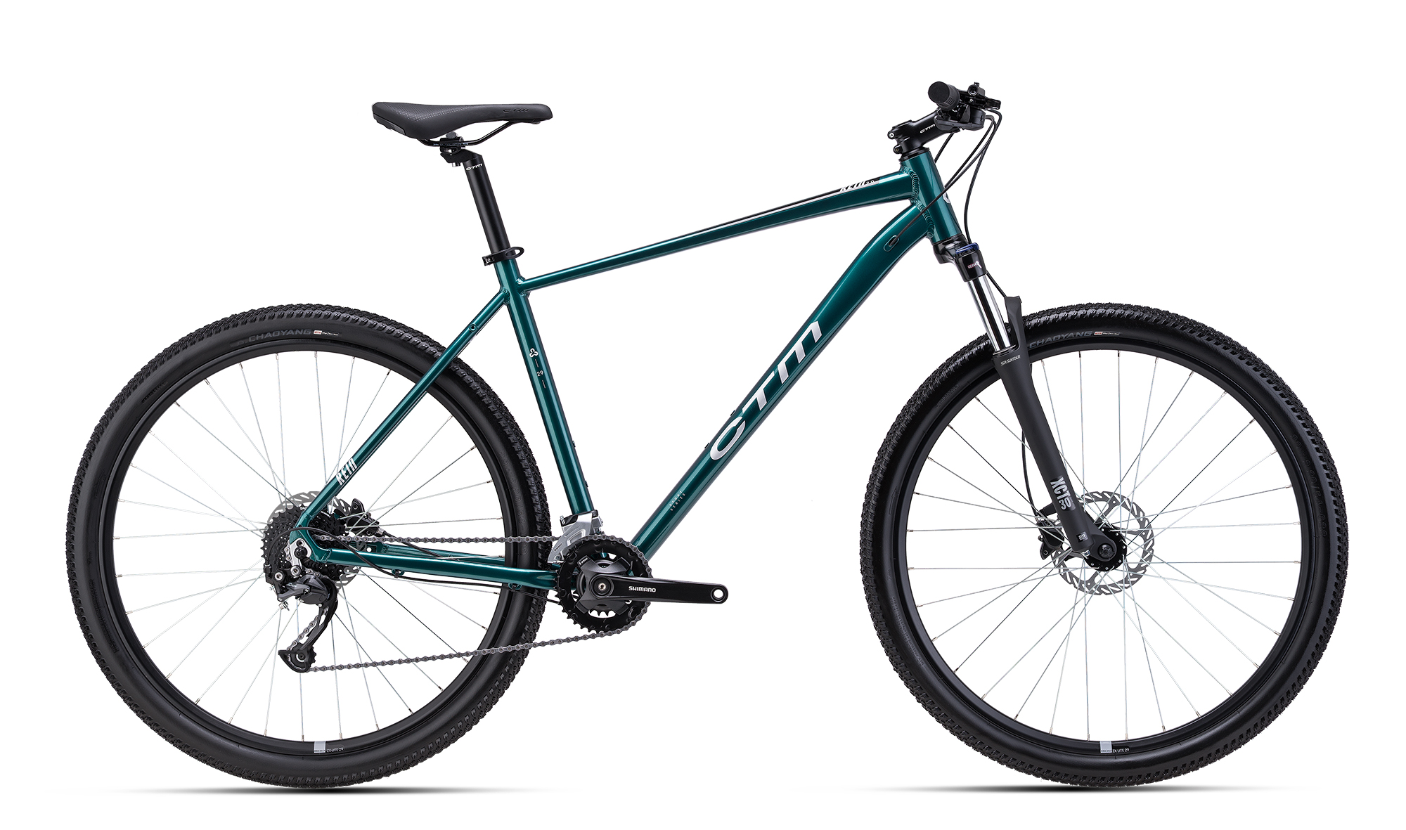 Horský bicykel CTM REIN 2.0 29 2026  tmavá zelená Veľkosť: L na výšku postavy 175 cm - 185 cm