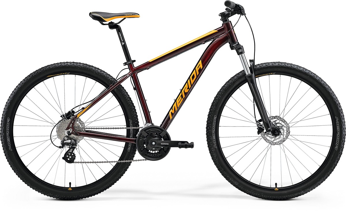 Horský bicykel MERIDA BIG.NINE 15 2024  burgundská červená(oranžový) Veľkosť: L na výšku postavy 177-184 cm 2024
