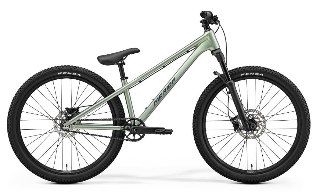 Horský bicykel MERIDA DIRT 500 2026  šedý/zelený transparentný lak Veľkosť rámu: M na výšku postavy 167-179 cm