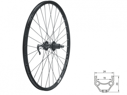 Zapletené koleso zadné KLS DRAFT DSC R 28/29" blac