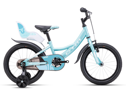 CTM JENNY - tyrkysová / biela 2024 (Veľkosť 16" na výšku postavy 105 - 120 cm)