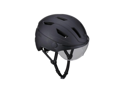 Prilba so sklopným zorníkom na E-bike BBB BHE-57 MOVE matná čierna (Veľkosť M (obvod hlavy 52-57 cm))