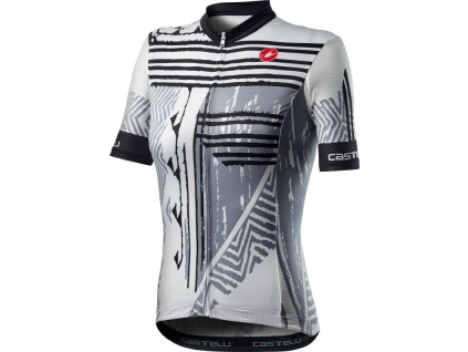 Dámsky dres Castelli ASTRATTA biela/čierna (Veľkosť XL)
