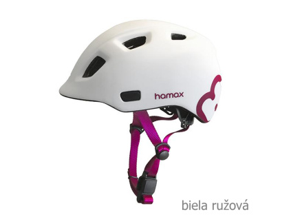 prilba detska hamax thundercap biela ruzova