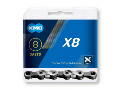 Reťaz KMC X8 Silver/Gray, 8 Speed