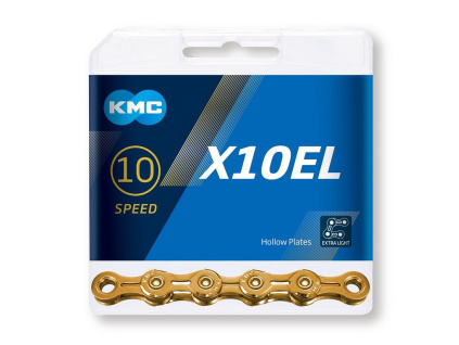 Reťaz KMC X10 EL Gold Ti-N, 10 Speed