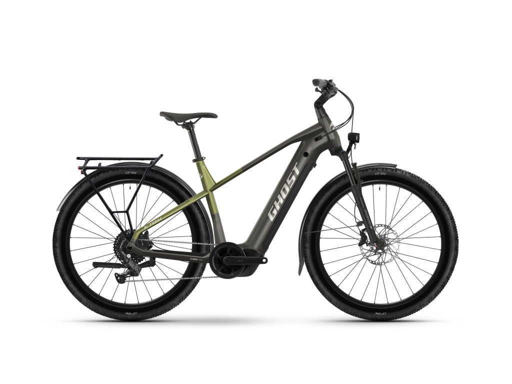 GHOST E-Teru EQ Black Eel/Cactus Glossy (Rám S)