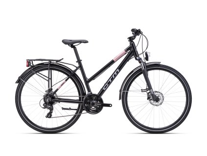 CTM MAXIMA 3.0 trek matná čierna / lesklá staroružová modelový rok 2025 (Rám M)