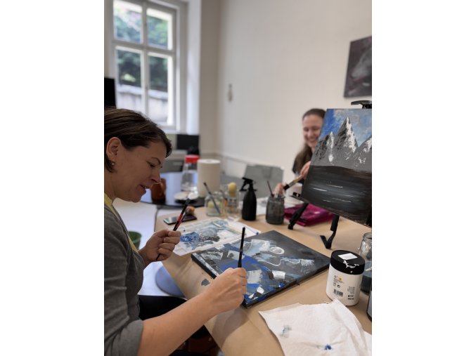 Akrylová malba: malování na magnety 28.3