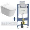 ADAPTA Basic CUBE závěsná sprchovací toaleta + Geberit Duofix 111.030.00.2