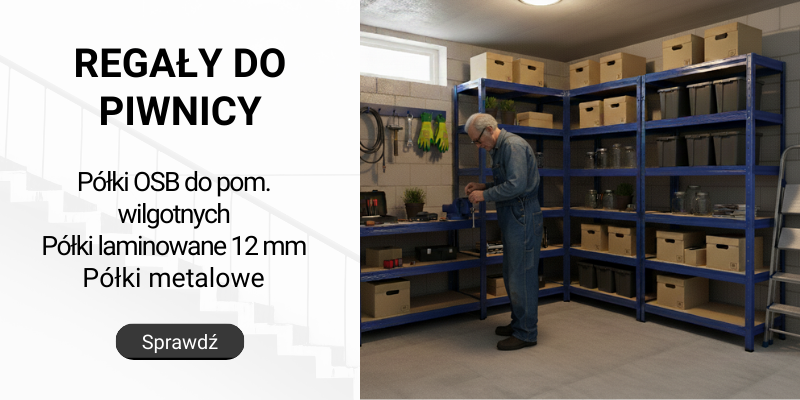 Metalowe regały do piwnicy