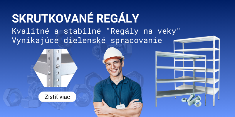 Kvalitné skrutkované kovové regály
