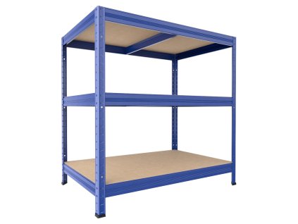 Kovový regál do technickej miestnosti Biedrax 45 x 60 x 90 cm, modrý - 3 police MDF