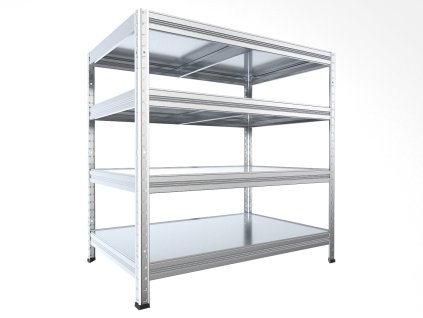 Regał metalowy do pomieszczenia technicznego Biedrax 50 x 60 x 120 cm, ocynkowany - 4 półki ocynk