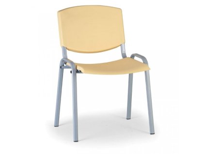 Konferenční plastová židle, žlutá Biedrax Z8988zl, podnož šedá