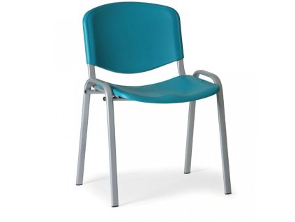 Konferenční plastová židle, zelená Biedrax Z9522z, podnož šedá