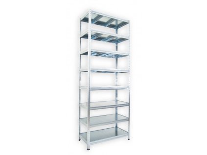 Kovový regál do skladu Biedrax 35 x 90 x 210 cm, pozinkovaný - 8 polic pozink