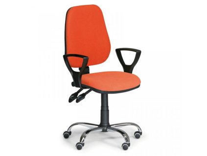 Kancelářská židle Comfort Biedrax Z9672o s područkami a chromovaným křížem