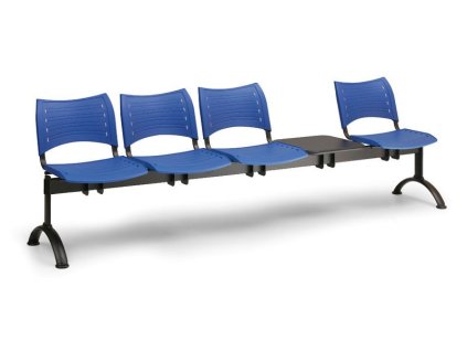 Lavice do čekárny plastová Visio Biedrax LC9289m - podnož černá